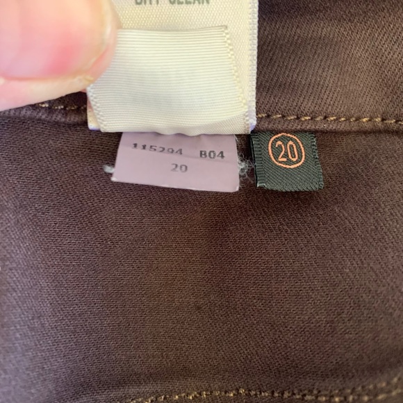 Jen7 by 7 For All Mankind 7FAM Ankle Skinny Leg Stretch Jeans Brown Sateen Sz 20 - Picture 8 of 10